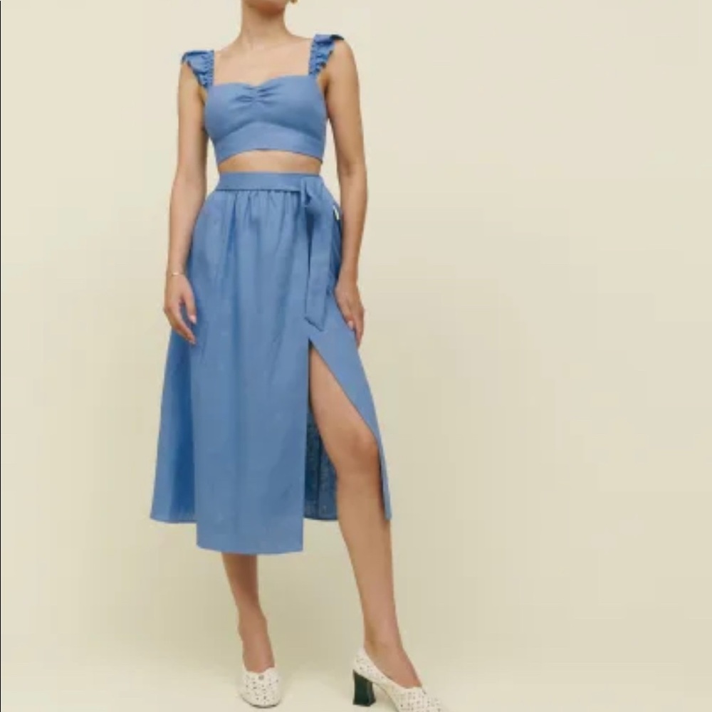 Reformation Pam Linen Two Piece- sz 4